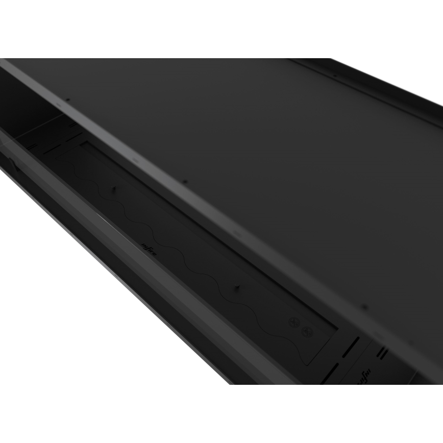 InFire - Lareira embutida BIO 48,5x123,5 cm 6kW preto