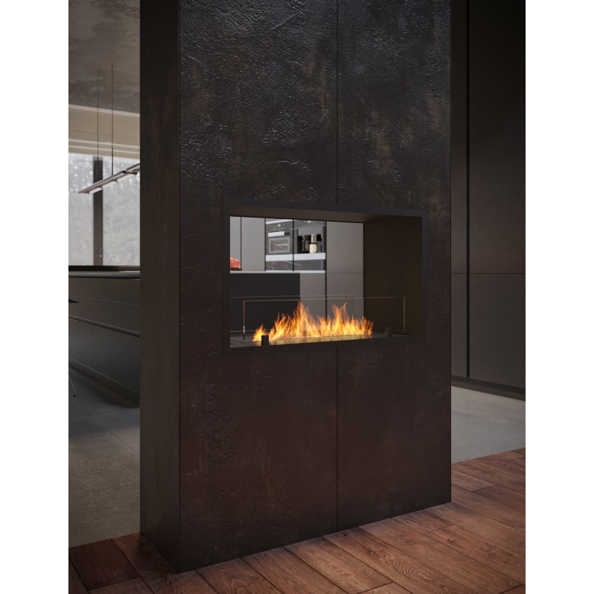 InFire - Lareira embutida BIO 48,5x83,5 cm 3,5kW preto