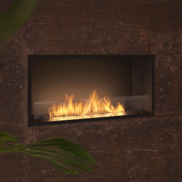 InFire - Lareira embutida BIO 49,4x104,4 cm 6kW preto