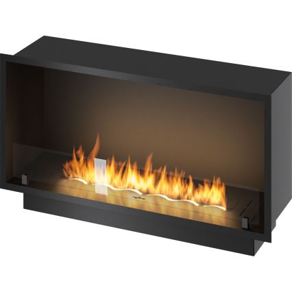 InFire - Lareira embutida BIO 49,4x104,4 cm 6kW preto