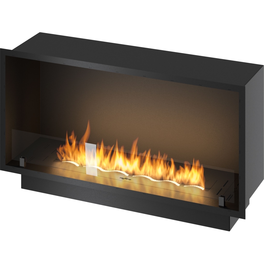 InFire - Lareira embutida BIO 49,4x104,4 cm 6kW preto