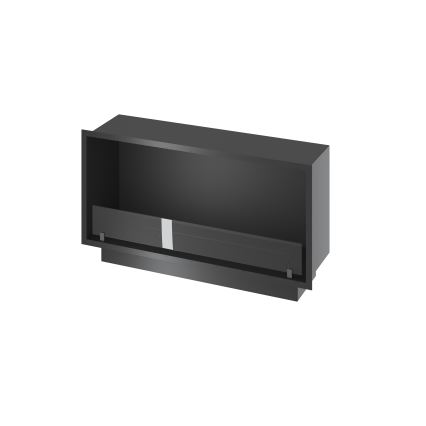 InFire - Lareira embutida BIO 49,4x104,4 cm 6kW preto
