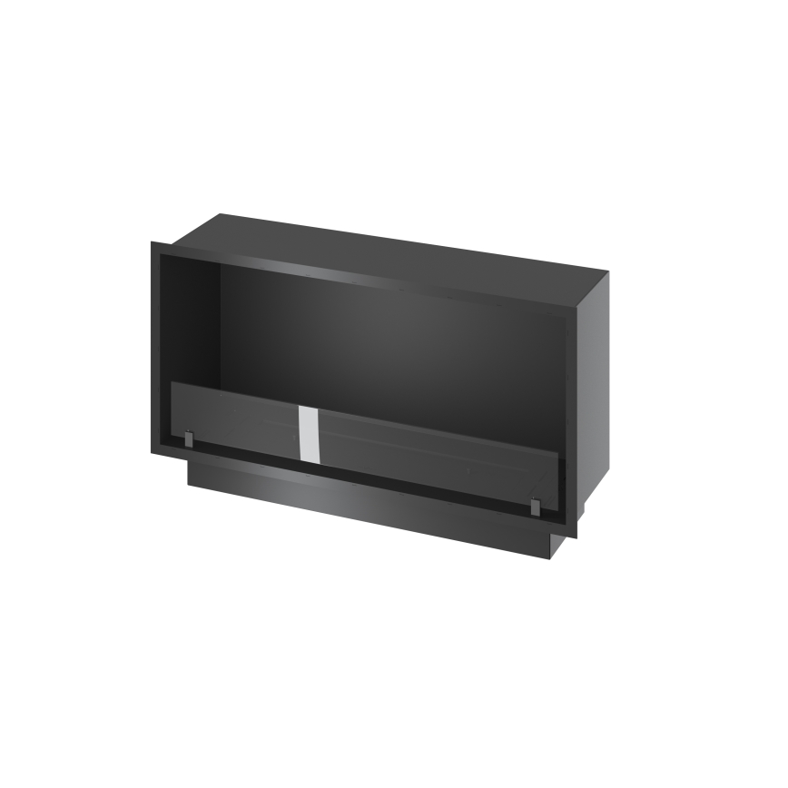 InFire - Lareira embutida BIO 49,4x104,4 cm 6kW preto
