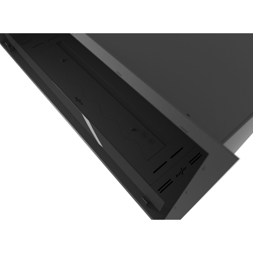 InFire - Lareira embutida BIO 49,4x104,4 cm 6kW preto