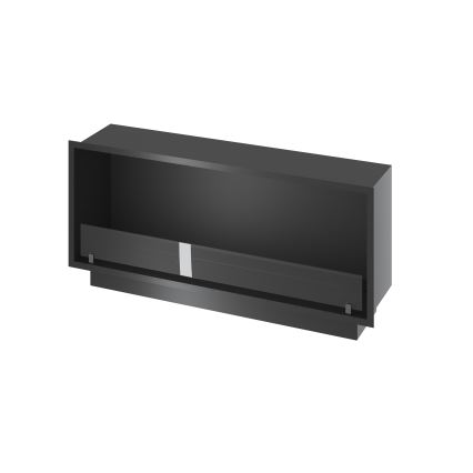 InFire - Lareira embutida BIO 49,4x124,4 cm 6kW preto