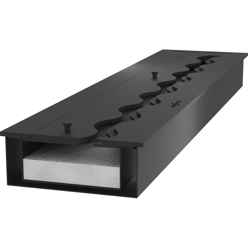 InFire - Lareira embutida BIO 7,5x100 cm 6kW preto
