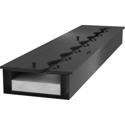 InFire - Lareira embutida BIO 7,5x120 cm 7kW preto