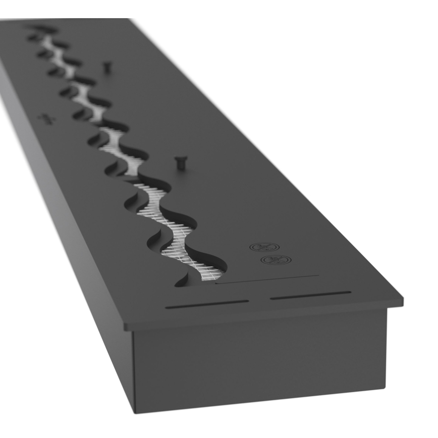 InFire - Lareira embutida BIO 7,5x120 cm 7kW preto