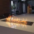 InFire - Lareira embutida BIO 7,5x50 cm 3,5kW preto