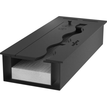 InFire - Lareira embutida BIO 7,5x50 cm 3,5kW preto