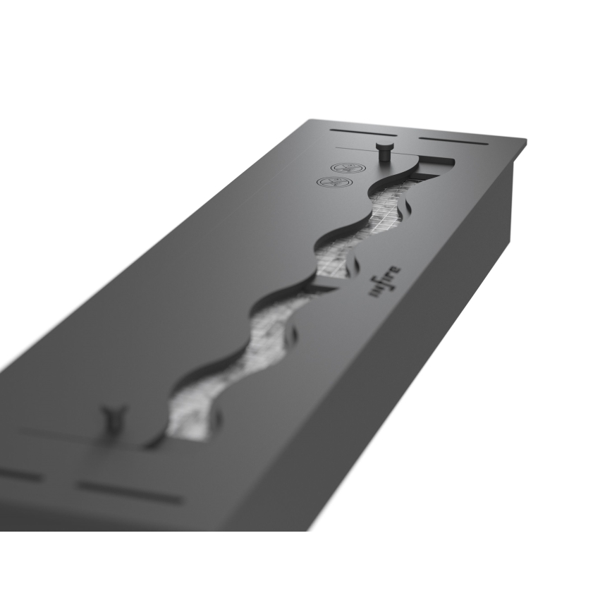 InFire - Lareira embutida BIO 7,5x50 cm 3,5kW preto