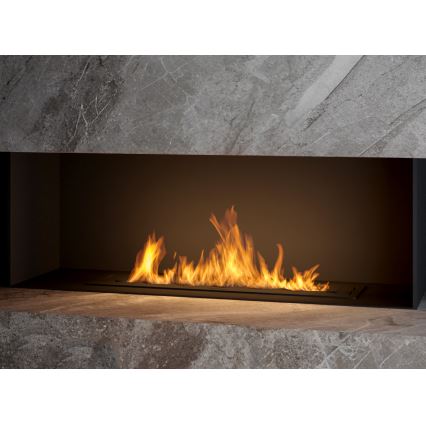InFire - Lareira embutida BIO 7,5x80 cm 6kW preto