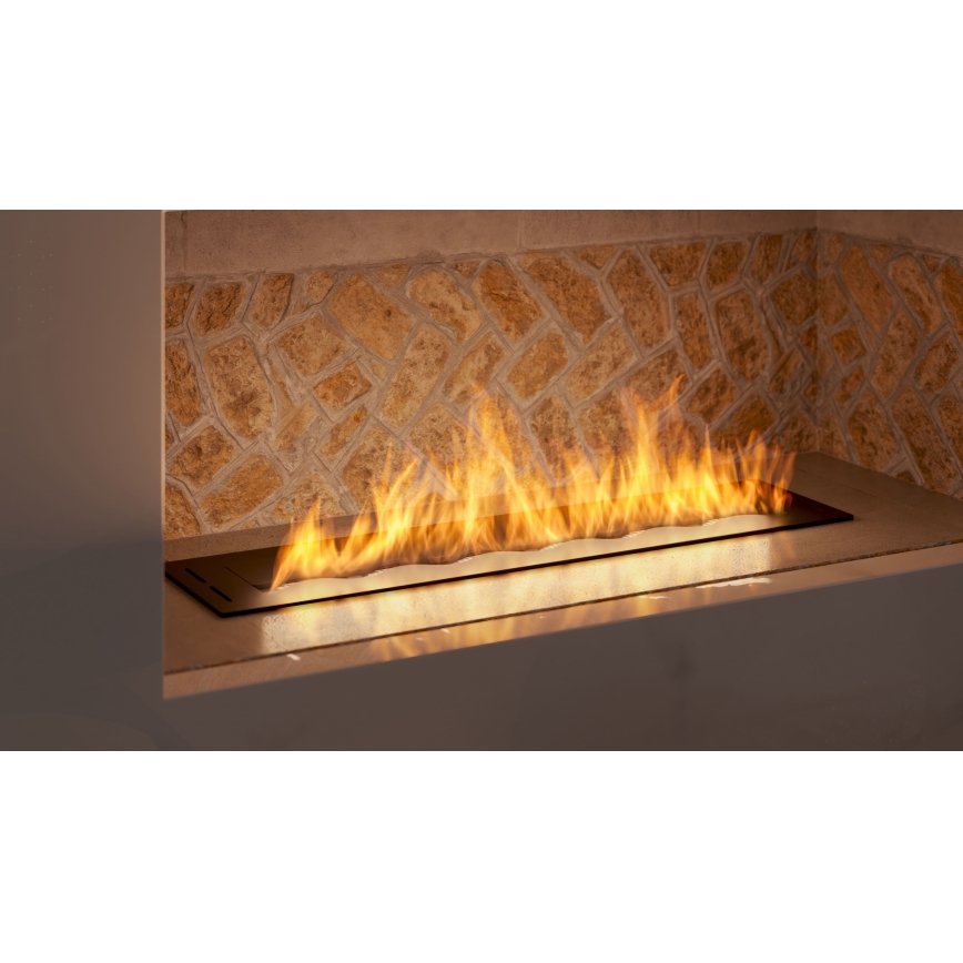 InFire - Lareira embutida BIO 7,5x80 cm 6kW preto