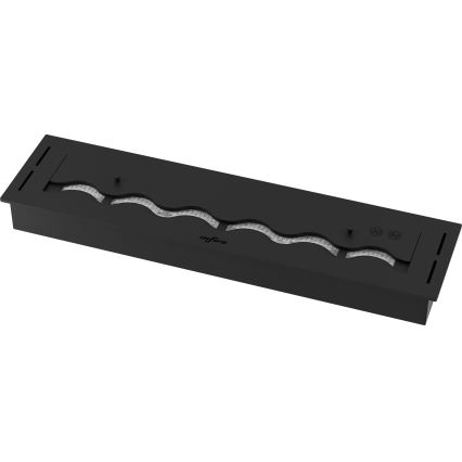 InFire - Lareira embutida BIO 7,5x80 cm 6kW preto