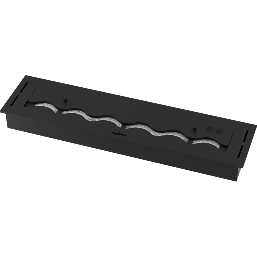 InFire - Lareira embutida BIO 7,5x80 cm 6kW preto