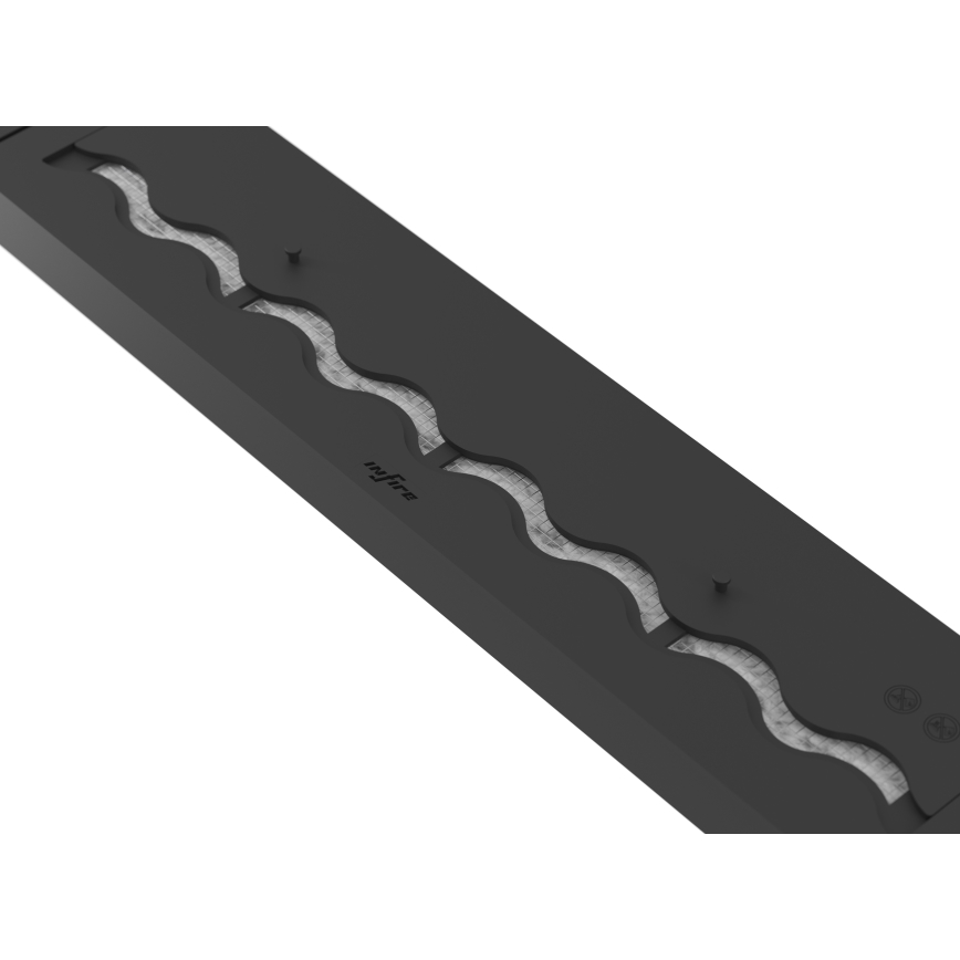 InFire - Lareira embutida BIO 7,5x80 cm 6kW preto