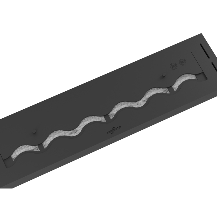 InFire - Lareira embutida BIO 7,5x80 cm 6kW preto