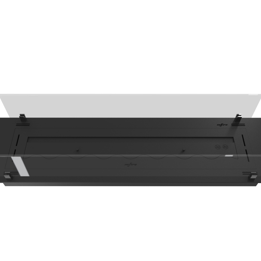 InFire - Lareira embutida BIO 8,5x120 cm 6kW preto