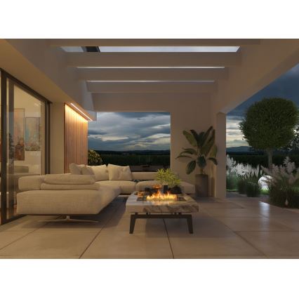 InFire - Lareira embutida BIO 8,5x80 cm 3,5kW preto