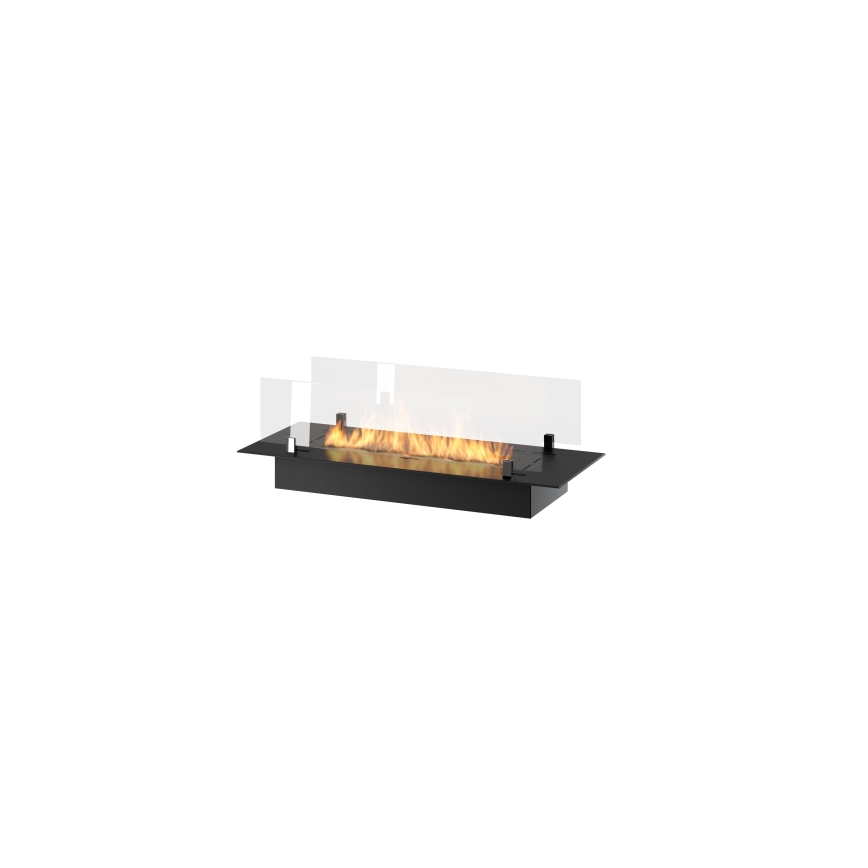 InFire - Lareira embutida BIO 8,5x80 cm 3,5kW preto