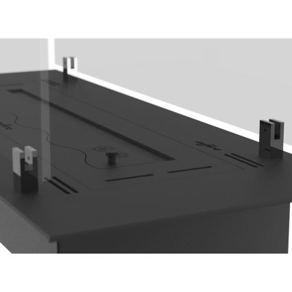 InFire - Lareira embutida BIO 8,5x80 cm 3,5kW preto