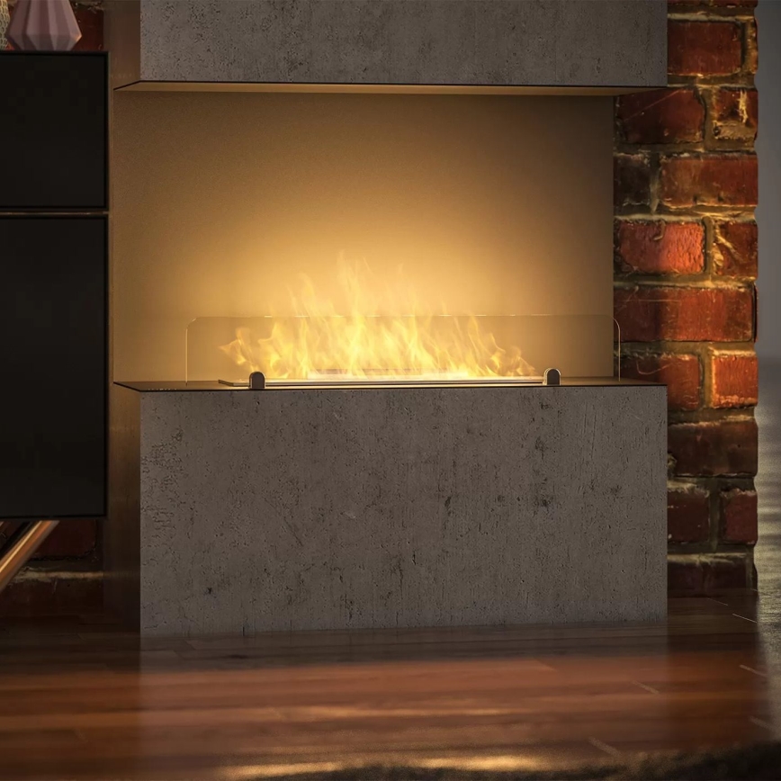 InFire - Lareira embutida BIO 80x45 cm 3kW preta