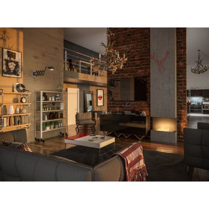 InFire - Lareira embutida BIO 80x45 cm 3kW preta