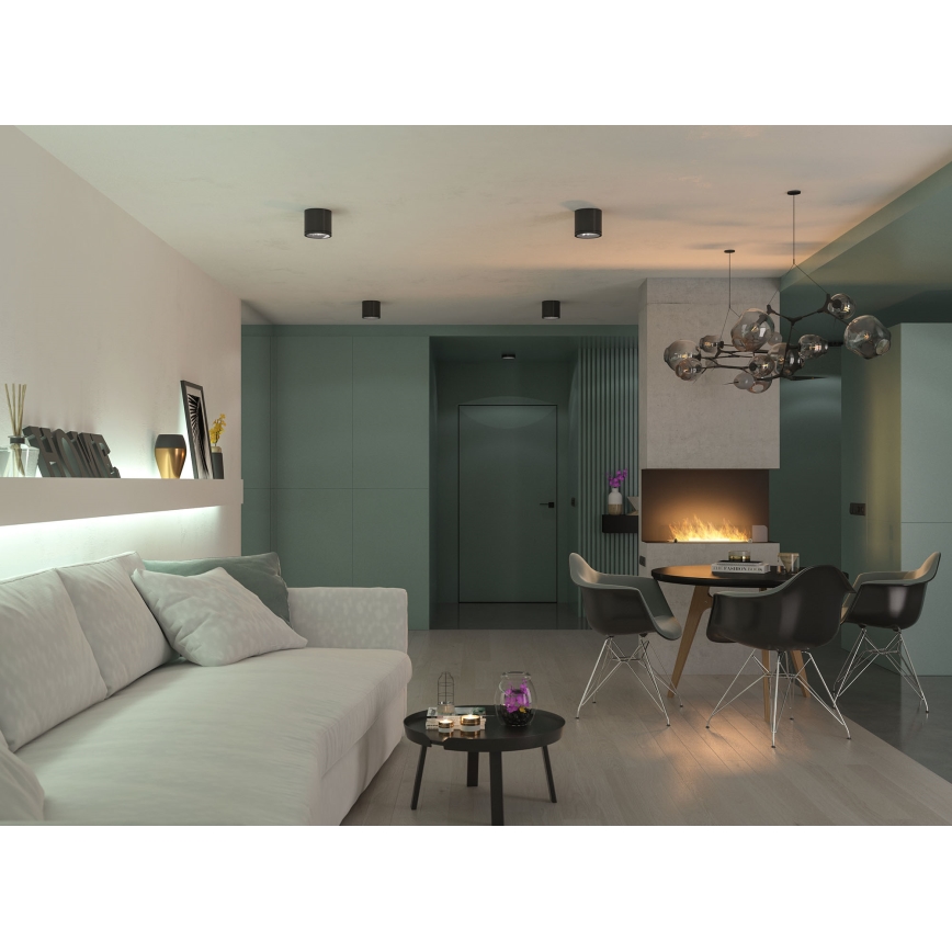 InFire - Lareira embutida BIO 80x45 cm 3kW preta