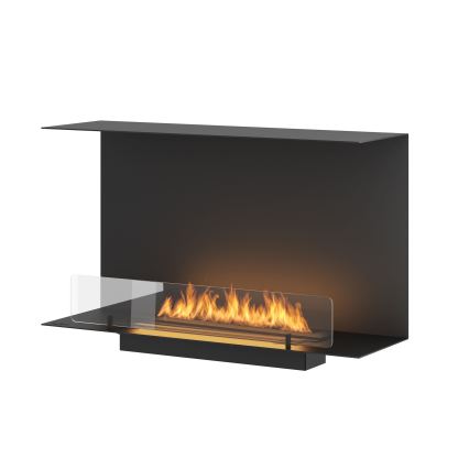 InFire - Lareira embutida BIO 80x45 cm 3kW preta