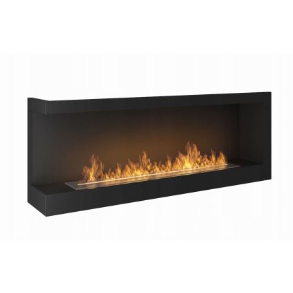 InFire - Lareira para canto BIO 45x120 cm 3kW preto