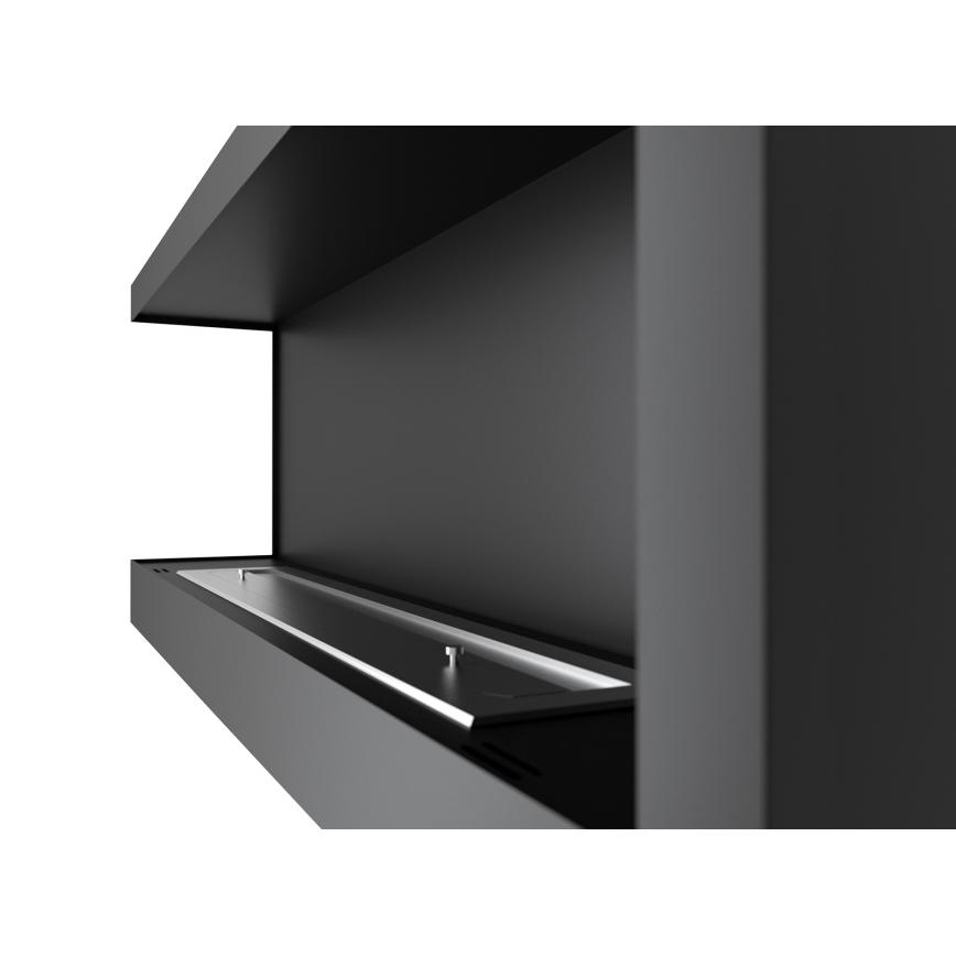 InFire - Lareira para canto BIO 45x120 cm 3kW preto