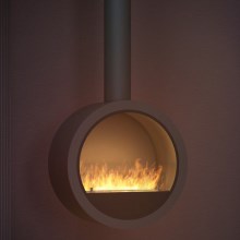 InFire - Lareira suspensa BIO d. 70 cm 3kW preto