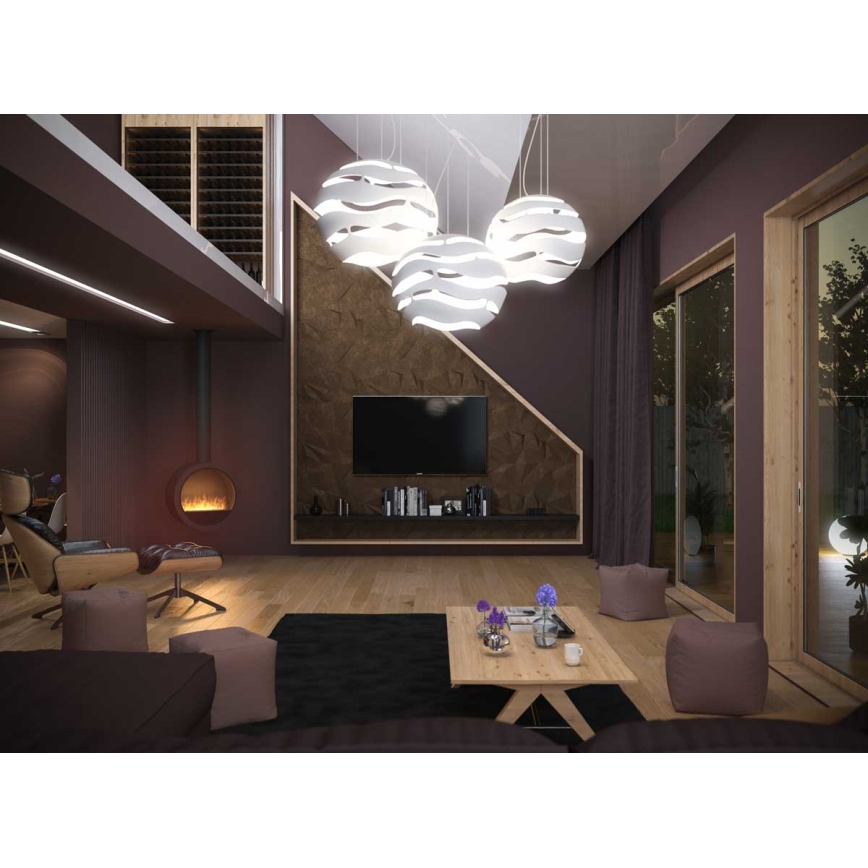 InFire - Lareira suspensa BIO d. 70 cm 3kW preto