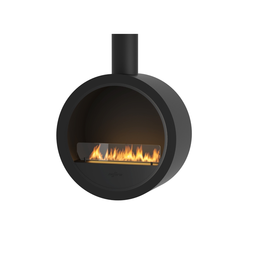 InFire - Lareira suspensa BIO d. 70 cm 3kW preto