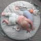 Ingenuidade - Manta de bebé para brincar LOAMY menta/cinzenta