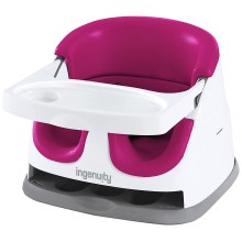Ingenuity - Almofada para cadeira de refeição 2em1 BABY BASE rosa