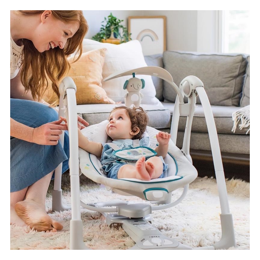 Ingenuity - Balanço vibratório infantil com melodia 2 em 1 NASH 4xLR20