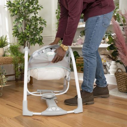 Ingenuity - Balanço vibratório infantil com melodia 2 em 1 SWELL 4xD + 1xC