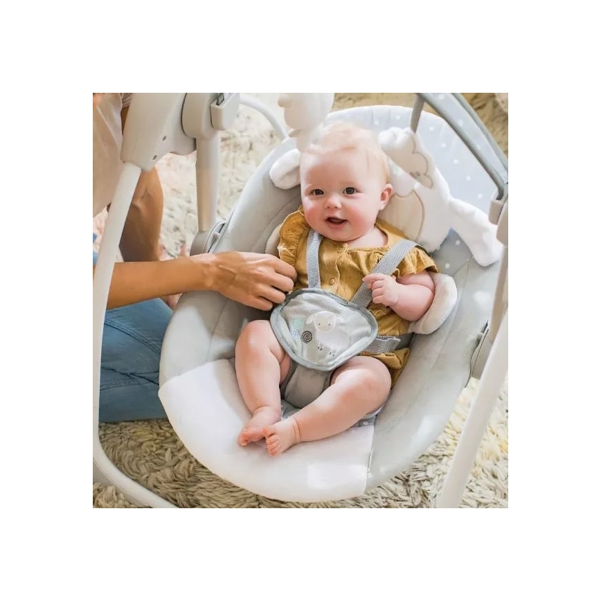 Ingenuity - Baloiço de criança com melodia CUDDLE LAMB 4xLR14