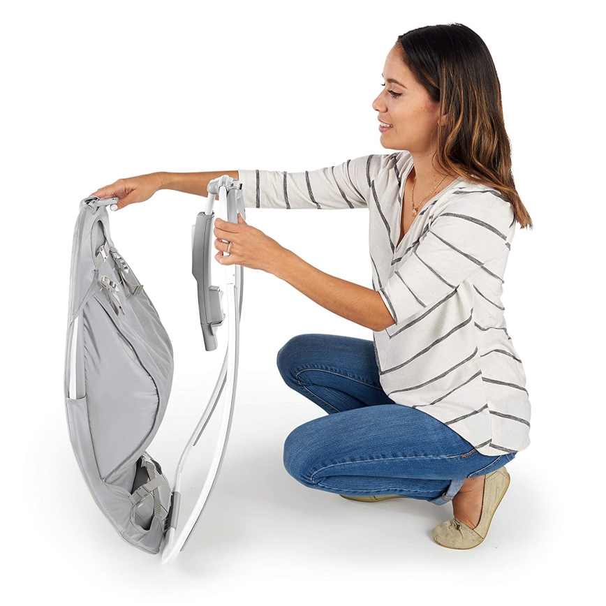 Ingenuity - Espreguiçadeira para bebé com melodia CUDDLE LAMB 3xLR14