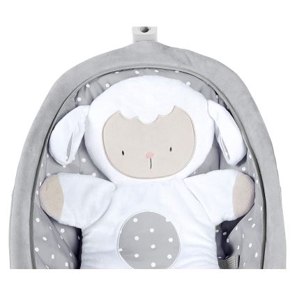 Ingenuity - Espreguiçadeira para bebé com melodia CUDDLE LAMB 3xLR14