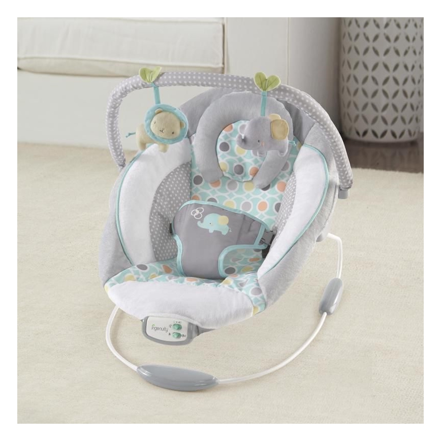 Ingenuity - Espreguiçadeira vibratória para bebé com melodia MORRISON 3xC