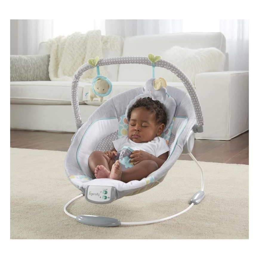 Ingenuity - Espreguiçadeira vibratória para bebé com melodia MORRISON 3xC