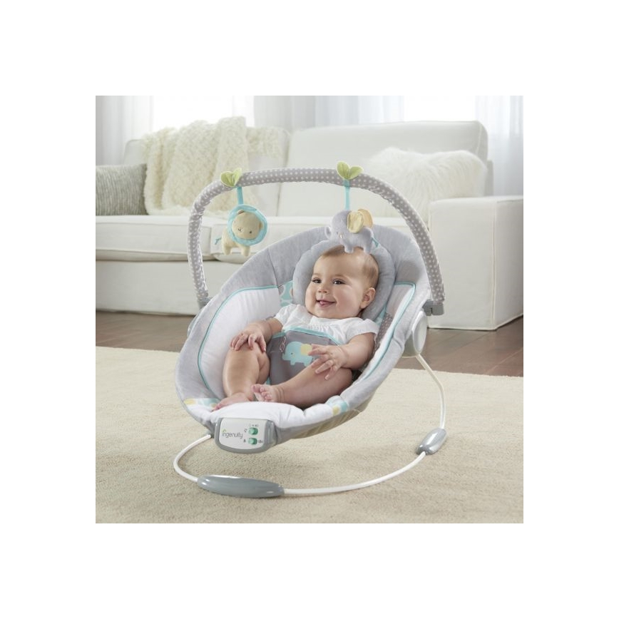 Ingenuity - Espreguiçadeira vibratória para bebé com melodia MORRISON 3xC