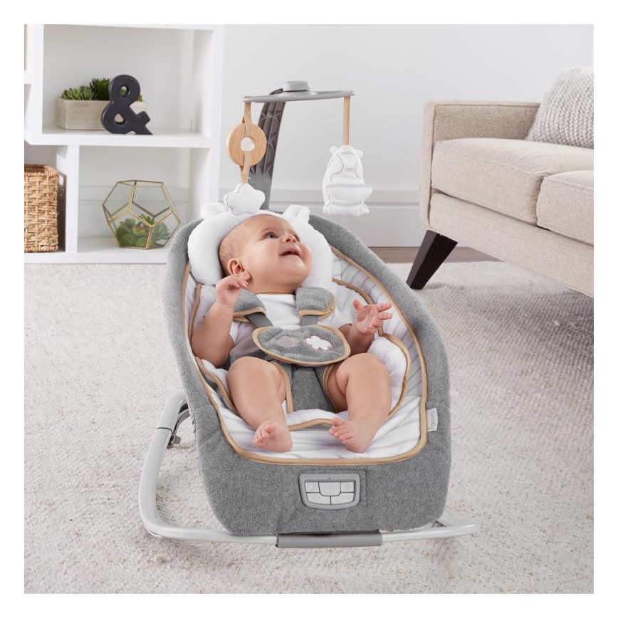 Ingenuity - Espreguiçadeira vibratória para bebé com uma melodia  BOUTIQUE 3xLR14