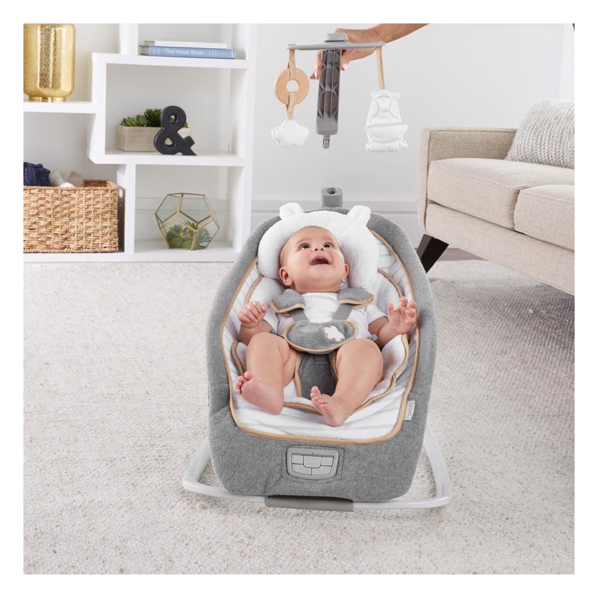 Ingenuity - Espreguiçadeira vibratória para bebé com uma melodia  BOUTIQUE 3xLR14