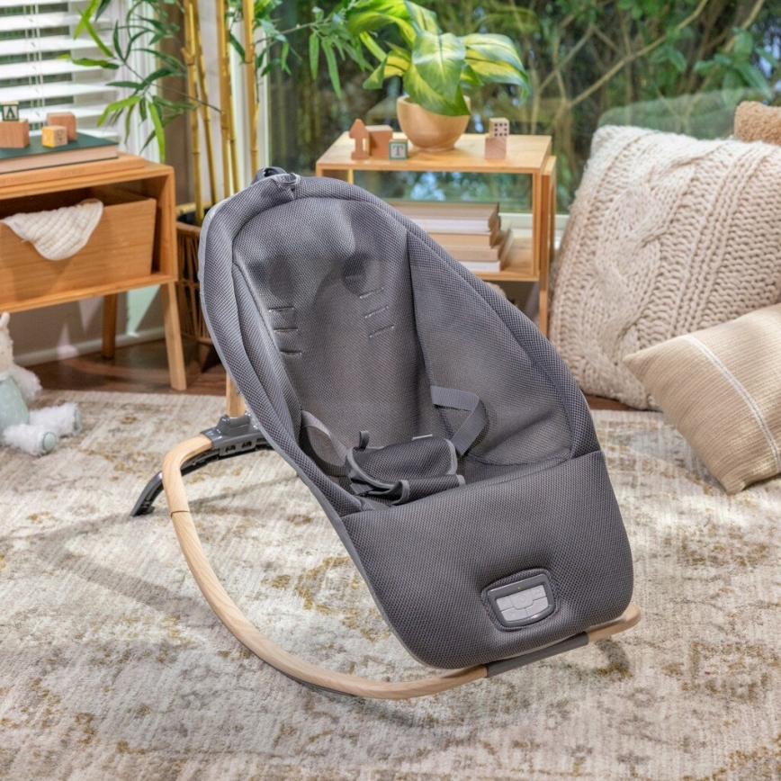 Ingenuity - Espreguiçadeira vibratória para bebé com melodia EVERY SEASON WESLEY 3xC cinza