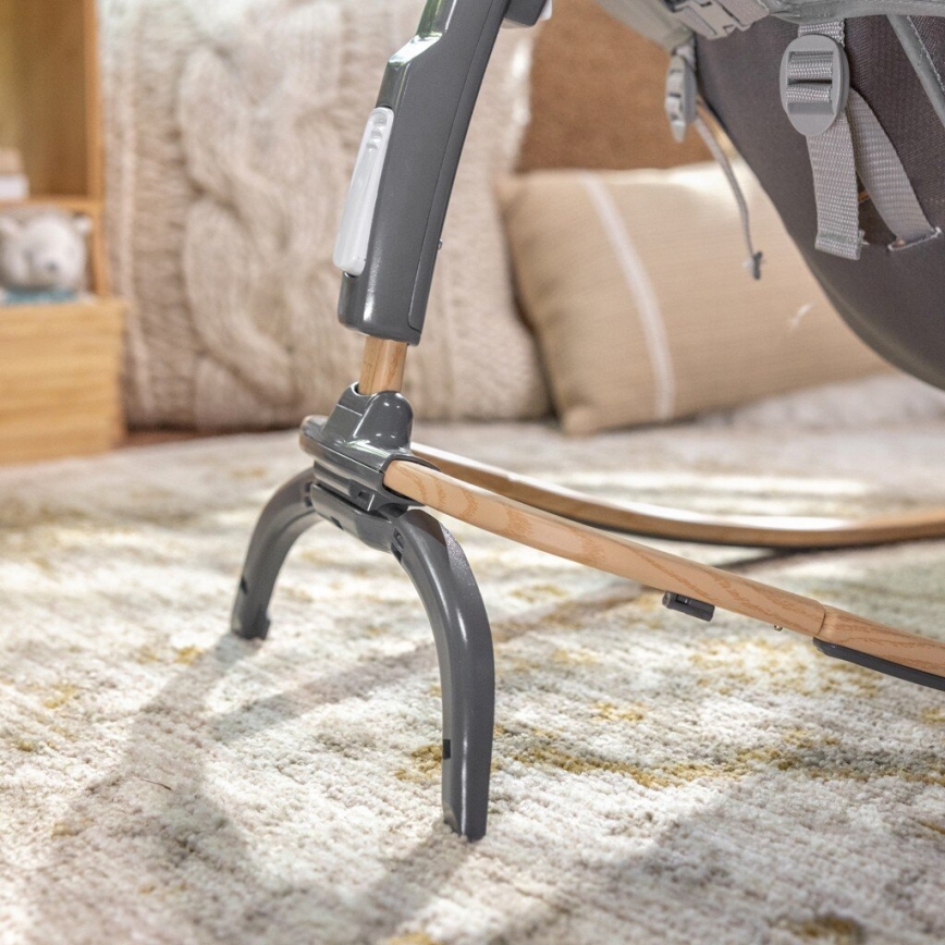 Ingenuity - Espreguiçadeira vibratória para bebé com melodia EVERY SEASON WESLEY 3xC cinza