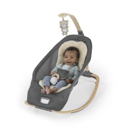 Ingenuity - Espreguiçadeira vibratória para bebé com melodia EVERY SEASON WESLEY 3xC cinza