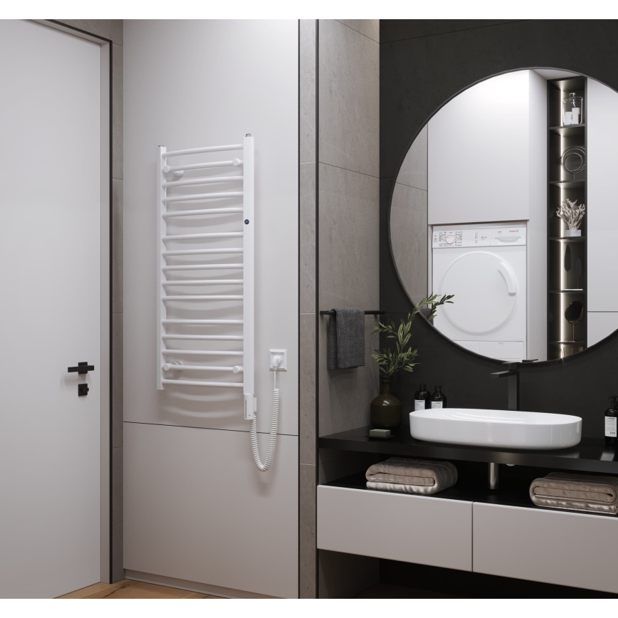 Instal Projekt - Radiador elétrico para casa de banho AMBRE 400W 103x50 cm branco
